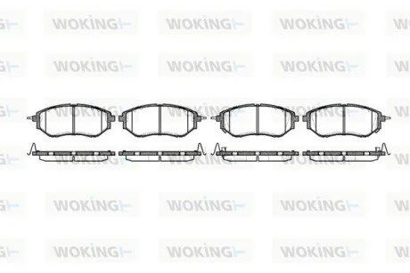 Колодки тормозные дисковые Subaru Forester 13> / Legasy, Outback 09> / Tribeca WOKING P10373.02