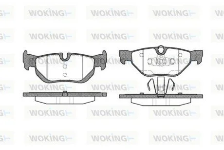 Колодки тормозные дисковые задние Bmw 1 1.6 06-12,Bmw 1 2.0 03-13,Bmw 1 2.0 06-1 WOKING P1045300