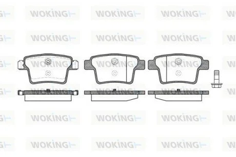 Колодки тормозные дисковые Ford Mondeo III / задн WOKING P10493.10