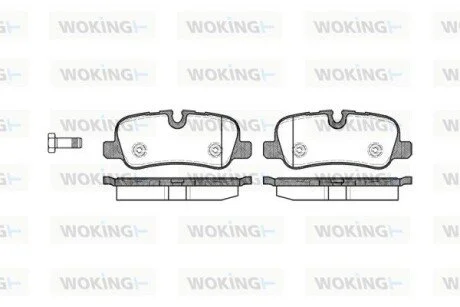Гальмівні колодки discovery/range rover III/sport 2.7 - 5.002- WOKING P1059300