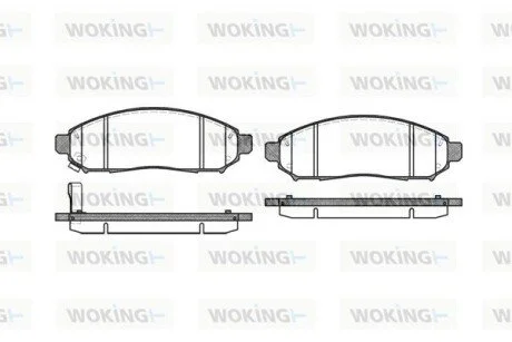 Колодки тормозные дисковые Nissan Navarra Pathfinder 05> / перед WOK WOKING P10623.01