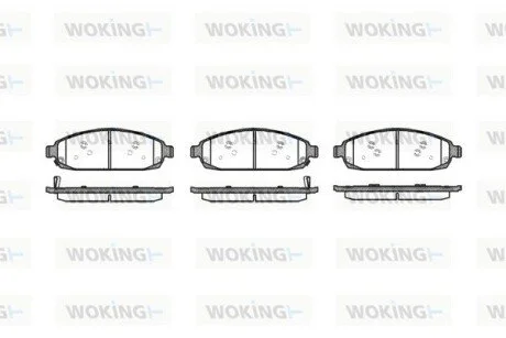 Колодки тормозные дисковые Jeep Grand Cherokee 05>10 / перед (P10733.02) WOKING P1073302