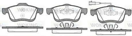 Колодки тормозные дисковые передние Fiat Doblo 1.3 09-,Fiat Doblo 1.3 10-,Fiat D WOKING P1083301