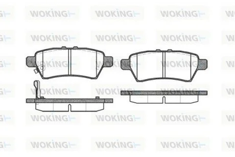 Колодки тормозные дисковые Nissan Navarra Pathfinder 05> / задн WOKI WOKING P10883.01