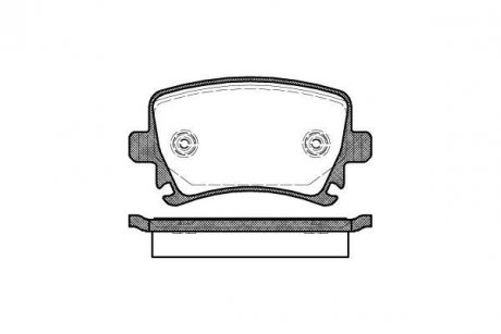 Гальмівні колодки задні Caddy III/Golf V/Audi A4 03- WOKING P1131300 (фото 1)