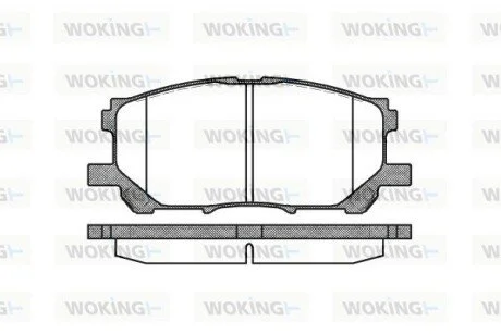 Гальмівні колодки перед. Lexus RX 03-08 (sumitomo) WOKING P11393.00 (фото 1)
