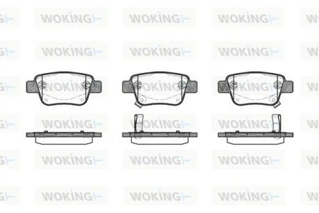 Колодки тормозные диск. задн. (Remsa) Toyota Avensis 03>08, Previa 05>, Alphard 08>14 WOKING P11473.02