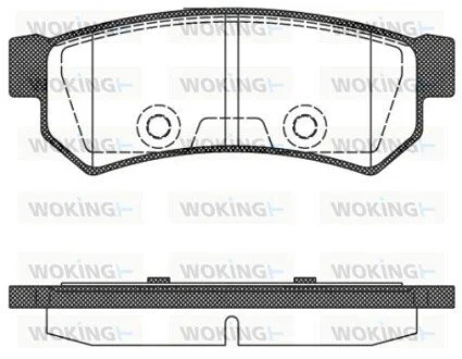 Колодки тормозные дисковые Chevrolet Lacetti 05> / задн WOKING P11483.10