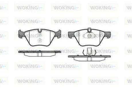 Колодки тормозные дисковые BMW 3e90 5e60 5F10 X1e84 / перед WOKING P11523.00