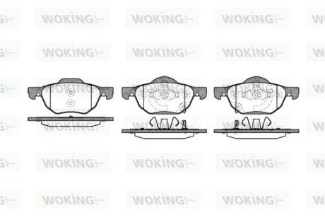 Колодки тормозные диск. перед. (Remsa) Honda Accord 03>08 WOKING P11683.02