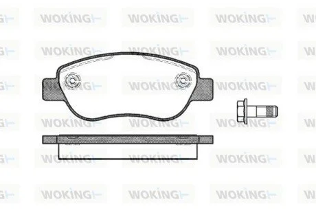 Гальмівні колодки WOKING P1169300