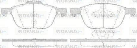Колодки тормозные дисковые Ford Kuga II Connect II / перед (P11823.50) WOKING P1182350
