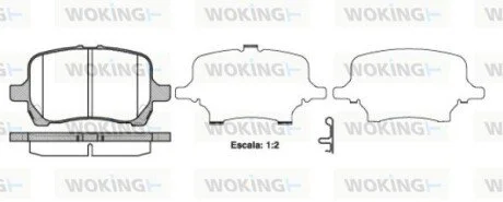 Колодки гальмівні WOKING P11893.12