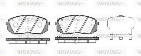 Гальмівні колодки перед. Kia Carens 07/Sportage 04 (mando) WOKING P1202322