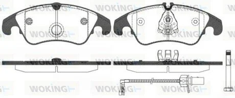 Колодки тормозные диск. перед. (Remsa) Audi A4 09>16 A6 11>18 Q5 08>17 WOKING P12043.31