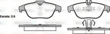 Колодки тормозные дисковые задние Mercedes-benz C-class (c204) 1.6 11-,Mercedes- WOKING P1205300