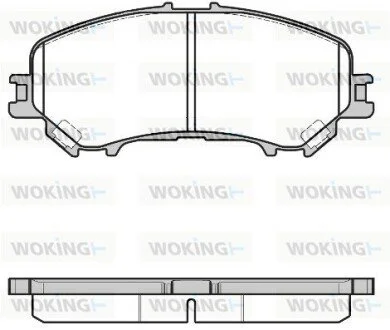 Гальмівні колодки передні NISSAN QASHQA/RENAULT KADJAR 1.2-2.0 15- WOKING P12183.22