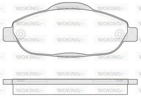 Колодки тормозные дисковые передние Peugeot 3008 1.6 09-,Peugeot 3008 2.0 09- (P WOKING P1223300