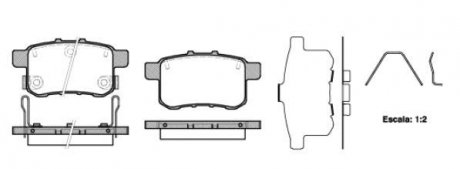 Колодки тормозные дисковые Honda Accord 08>15 / задн WOKING P12323.12 (фото 1)
