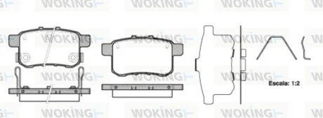 Колодки тормозные дисковые Honda Accord 08>15 / задн WOKING P12323.12