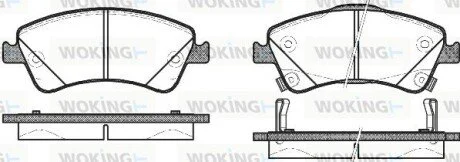 Колодки тормозные дисковые Toyota Corolla Auris 06> 12> / Avensis 08>18 / перед WOKING P12413.02