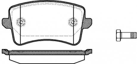 Колодки тормозные дисковые задние Audi A4 1.8 07-15,Audi A4 2.0 07-15,Audi A4 2. WOKING P1243300