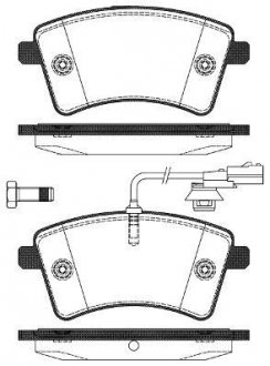 Колодки гальмівні диск. перед. (Remsa) Renault Kangoo be bop 1.5 09-,Renault Kangoo be bop 1.6 09- (P12513.01) WOKING P1251301