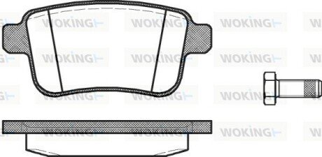 Колодки тормозные дисковые задние Mercedes-benz Citan (415) 1.2 12-,Mercedes-ben WOKING P1252300