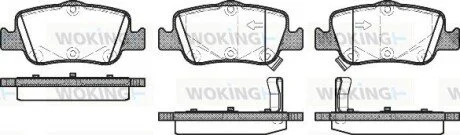 Гальмівні колодки зад. Toyota Auris 07-12/Corolla 13- (bosch) WOKING P12563.02