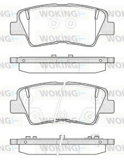 Колодки тормозные дисковые Ssang Yong Korando 10> / Toyota Auris 12> / Hyundai i WOKING P12623.52