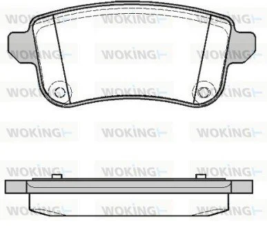 Гальмівні колодки задні RENAULT Scenic/Megan/Talisman 1.4-2.0 08- WOKING P1287310