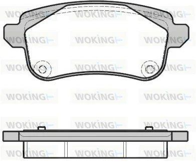 Гальмівні колодки WOKING P1287330