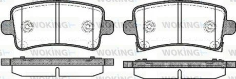 Колодки тормозные дисковые задние Chevrolet Malibu 2.0 12-,Chevrolet Malibu 2.4 WOKING P1288304