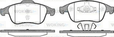 Гальмівні колодки перед. Megane III 08-/Scenic 09- (ATE) WOKING P1289300