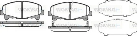 Колодки тормозные дисковые Honda Accord 08> 15> / перед (P12903.02) WOKING P1290302