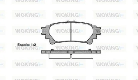 Колодки тормозные дисковые задние Lexus Gs (grl1_, gwl1_) 2.5 11-,Lexus Gs (grl1 WOKING P1295300