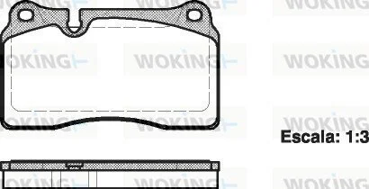 Колодки тормозные дисковые VW Touareg 03>10 10>18 / перед WOKING P13003.00