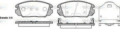 Колодки тормозные дисковые передние Honda Civic viii 1.6 05-,Hyundai Grandeur 2. WOKING P1304302