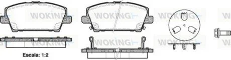 Колодки тормозные дисковые Honda Civic 05> 12> / перед Lucas ver. (P13053.02) WO WOKING P1305302