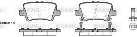 Колодки тормозные дисковые задние Honda Civic ix 1.4 12-,Honda Civic ix 1.8 12- WOKING P1306302