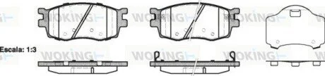 Колодки тормозные дисковые Hyundai Accent Rio 05>10 / i20 08>15 / перед (P13083. WOKING P13083.02