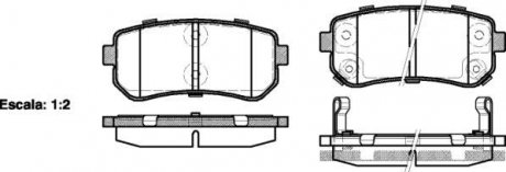 Колодки тормозные дисковые задние Hyundai Accent iii 1.4 05-10,Hyundai Accent ii WOKING P1309302 (фото 1)