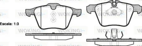 Колодки тормозные диск. перед. (Remsa) Ford Mondeo IV 2,5i Volvo S60 S80 (WOKING P1317300