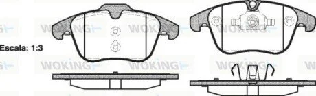 Колодки тормозные дисковые Ford Mondeo IV S-max Galaxy / PSA 508 407 / перед (P1 WOKING P13193.00