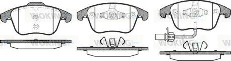 Колодки тормозные дисковые передние Audi A4 1.8 07-15,Audi A4 2.0 07-15,Audi A4 WOKING P1319311