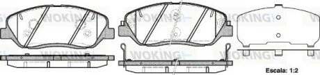 Колодки тормозные диск. перед. WOKING P13263.02