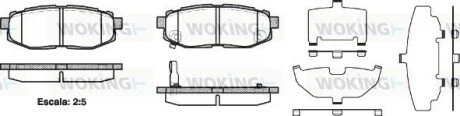 Гальмівні колодки задн. BRZ/Forester/Legacy/Outback/Tribeca (05-21) WOKING P13283.01