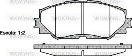 Колодки тормозные диск. перед. (Remsa) Toyota Corolla Auris 06> 13> / Rav4 05> 12> WOKING P13323.00