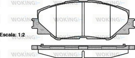 Гальмівні колодки перед. AURIS/RAV 4 III/RAV 4 IV 1.8-2.5H 06- WOKING P1334300