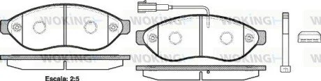 Колодки тормозные дисковые передние Citroen Jumper 2.2 06-,Citroen Jumper 3.0 06 WOKING P1337301